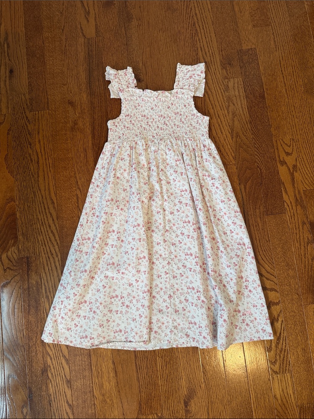 Petite Plume Smocked Floral Pink Kids' Sundress